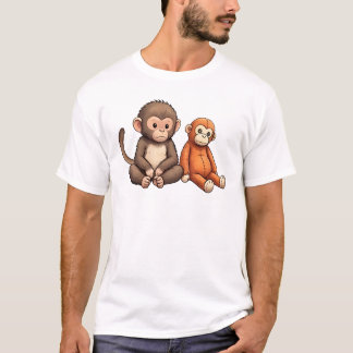Punch The Baby Monkey Design T Shirt