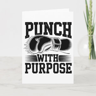 Punch With Purpose Boxer Sport Styrka Gym Athlet Kort
