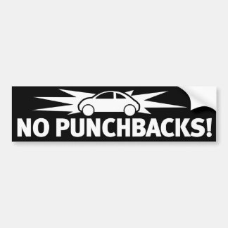 Punchbuggy vit - ingen Punchbacks! Bildekal