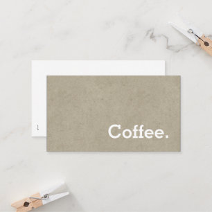 PunchCard Bone med enkel Mörk-förmånskaffel fö Lojalitetskort