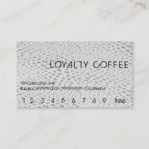 Punchcard för kaffe för hjälteSnakeskin lojalit Lojalitetskort