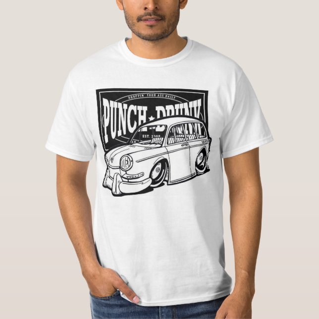 PUNCHDRUNKCUSTOMS - LOGOTYP W/SQUAREBACK TRÖJA (Framsida)