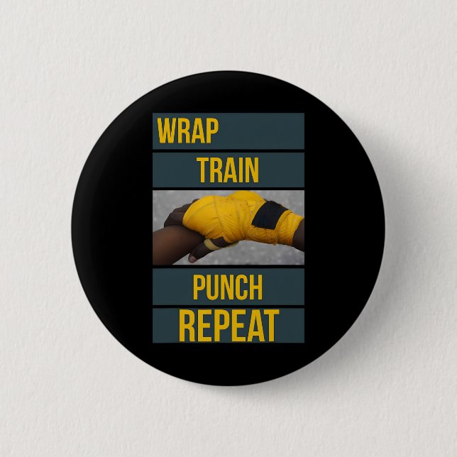 Punchy Grafik Wrap Train Punch Upprepa, Boxning Ki Knapp (Framsida)