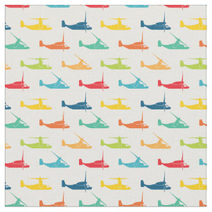 Punchy Primaries V-22 Osprey Mönster Tyg