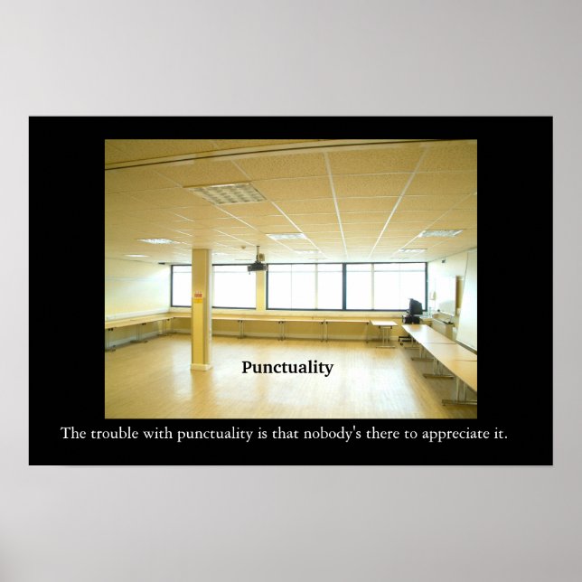 PUNCTUALITY Office Motivational/Anti-motivational Poster (Framsidan)