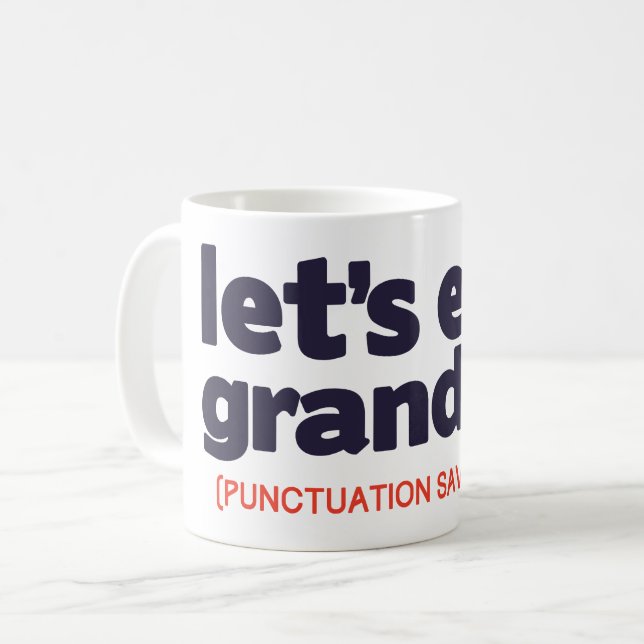 Punctuation saves lives kaffemugg (Framsida vänster)