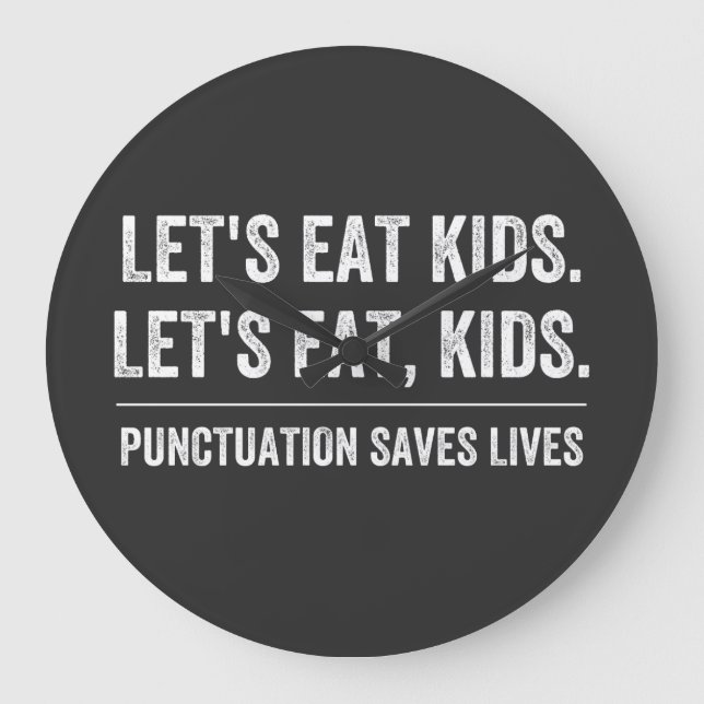 Punctuation Saves Lives Stor Klocka (Framsida)