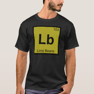 Pund - Symbol för bord för Lima bönakemi Tee Shirt