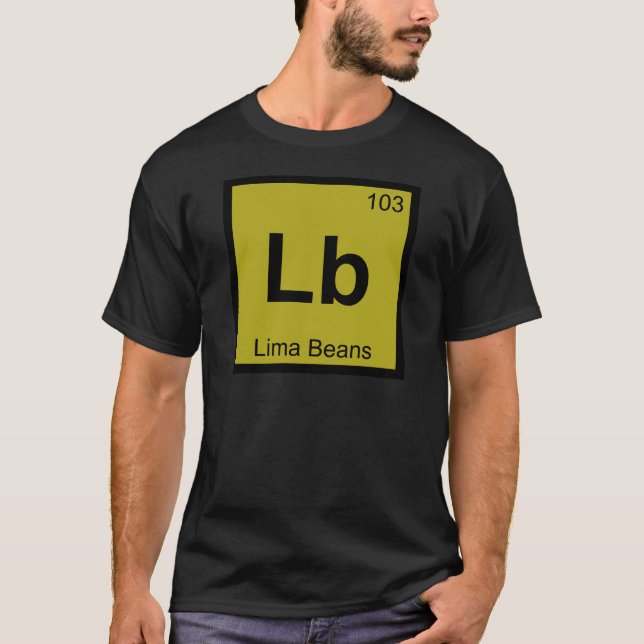 Pund - Symbol för bord för Lima bönakemi Tee Shirt (Framsida)