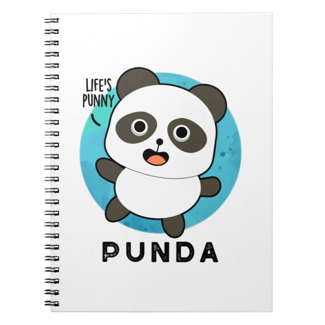 Punda Funny Animal Panda Pun Anteckningsbok (Framsidan)