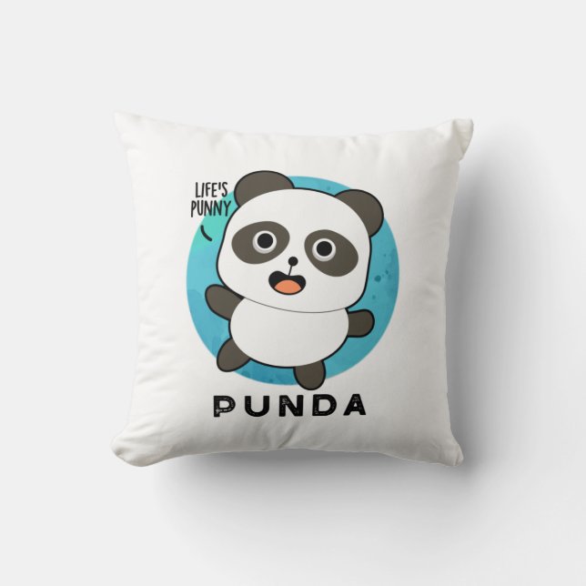 Punda Funny Animal Panda Pun Kudde (Framsida)
