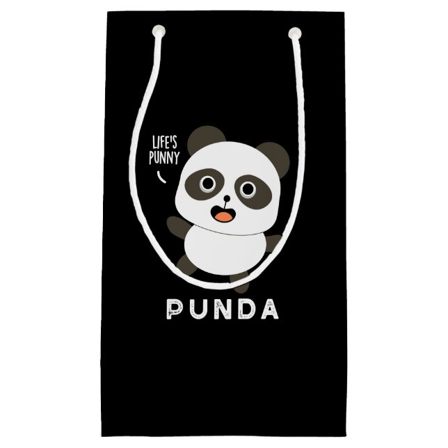 Punda Funny Animal Panda Pun Mörk BG (Framsidan)