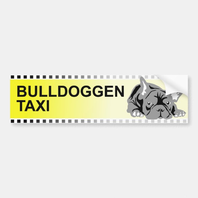 Pundoggen taxi-dekal bildekal (Framsidan)