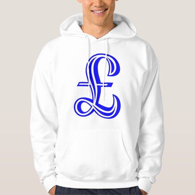 Pundtecken - Blå Sweatshirt Med Luva (Framsida)