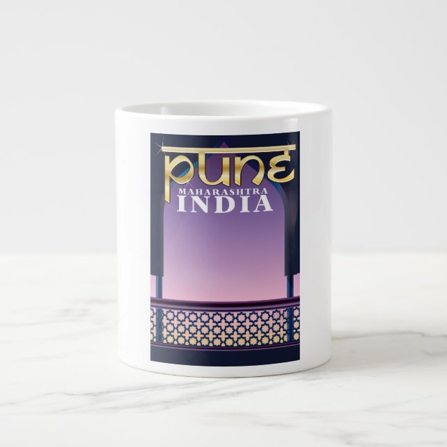Pune, Maharashtra Indien semesterplanscher Jumbo Mugg (Framsidan)