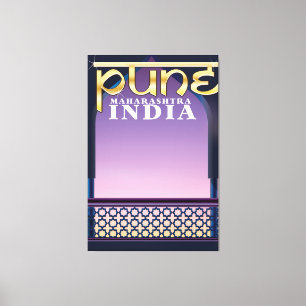 Pune, poster av Maharashtra-Indien-semester Canvastryck