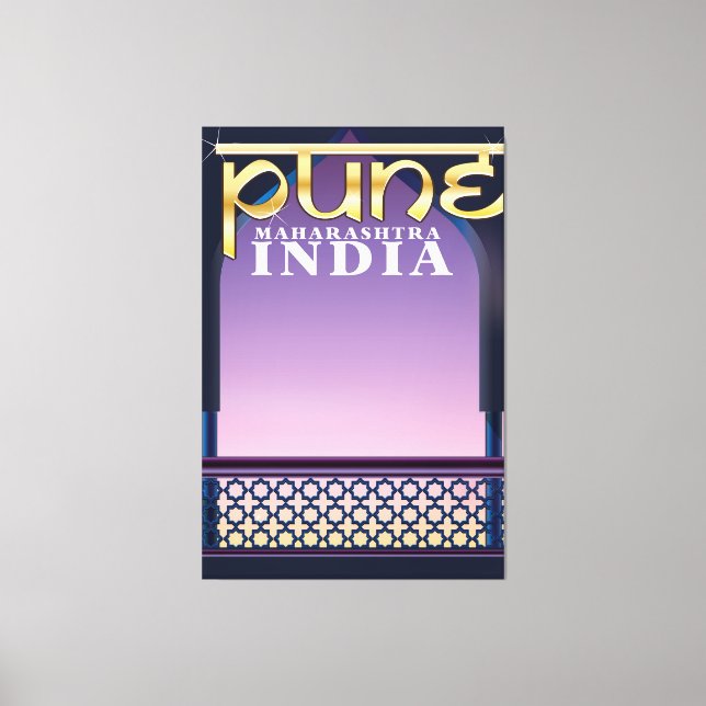 Pune, poster av Maharashtra-Indien-semester Canvastryck (Framsida)
