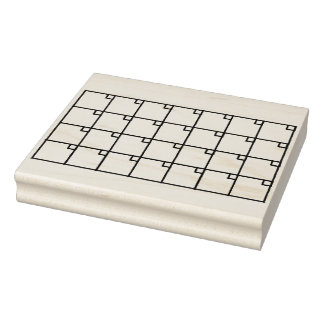 Punet Journal Calendar Frimärke Stämpel