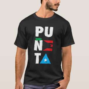 Puneta Bandera Puerto Rico Flagga Distress T Shirt
