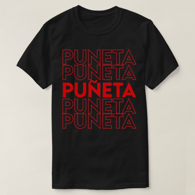 Puneta Puerto Rico Flag Boricua Pride Gift Map Coq T Shirt (Design framsida)