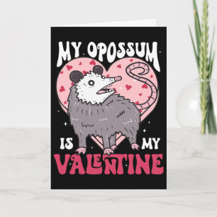 Pungdjur Är Min Valentins Älskare Hjärt Pungdjur V Kort