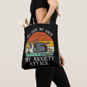Pungdjur Min Nacke Tillbaka Ångest Attack Pungdjur Tygkasse