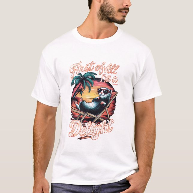 Pungdjur Possum Först Och Främst Är Jag T Shirt (Framsida)