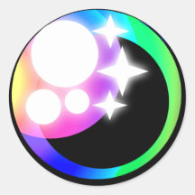 Punglande kawaii stil anime öga på dekalen