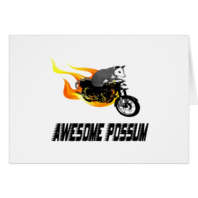 Pungråtta för cykelryttarefantastisk hälsningskort (Framsidan Horizontal)