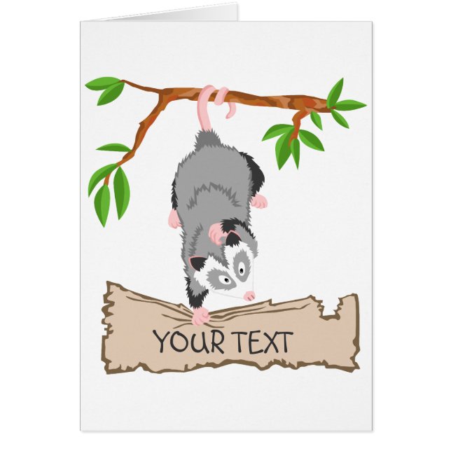 Pungråttan med undertecknar hälsningskort (Framsidan)