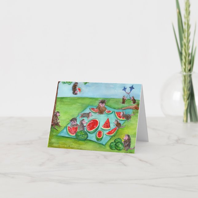 Pungråttapicknickkort Tack Kort (Framsida)