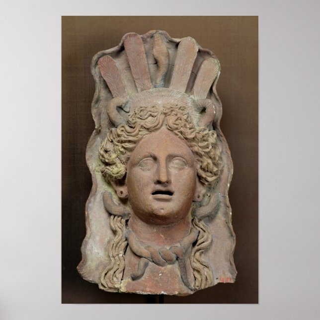 Punic-mask som representerar demeter poster (Framsidan)