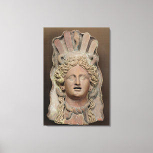 Punic maskera att föreställa demeteren canvastryck