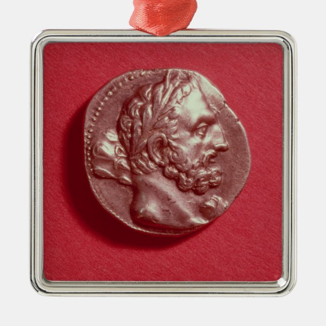 Punic mynta att uthärda huvudet av Hamilcar Barca Julgransprydnad Metall (Framsidan)