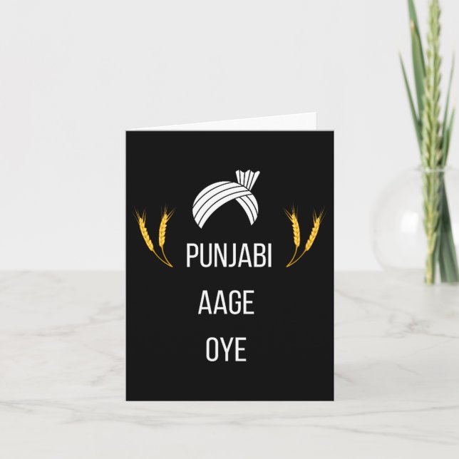Punjabi Aa Gaye Oye Diljit Dosanjh Lohri Gift Holi Kort (Framsida)