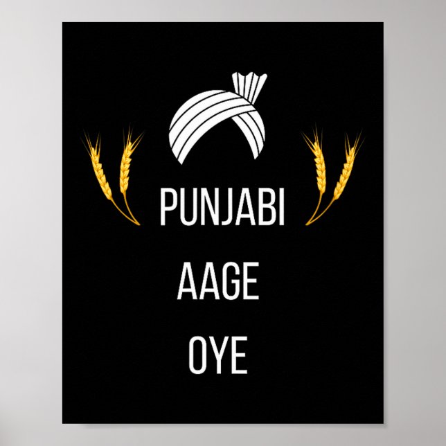 Punjabi Aa Gaye Oye Diljit Dosanjh Lohri Gift Holi Poster (Framsidan)