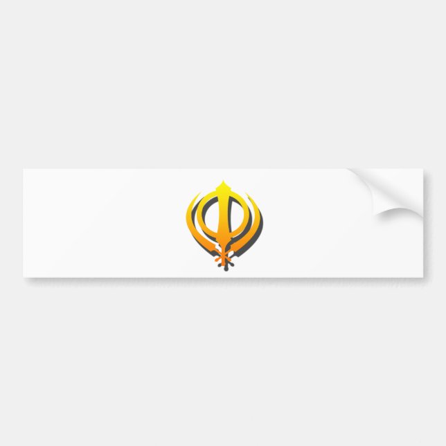 Punjabi för SikhKhanda Khalsa Sikhism Bildekal (Framsidan)