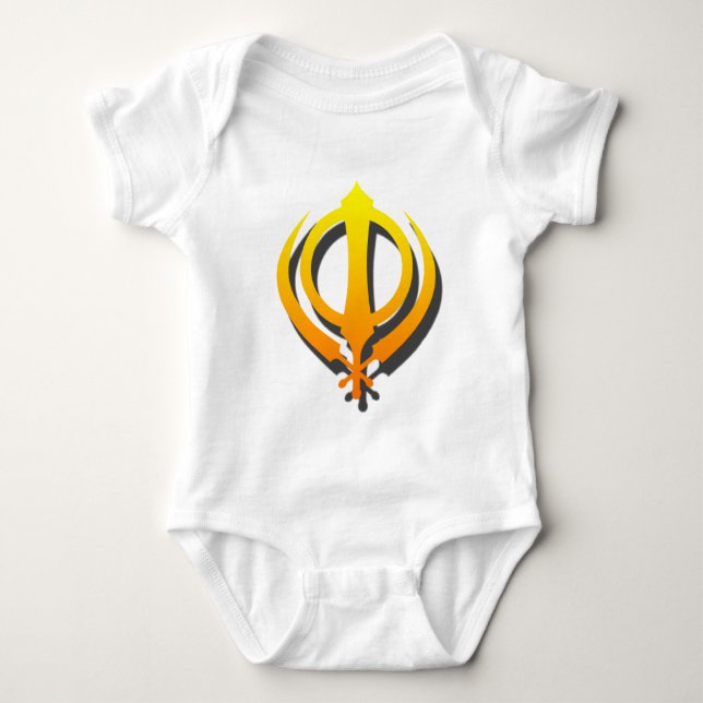 Punjabi för SikhKhanda Khalsa Sikhism T-shirt (Framsida)