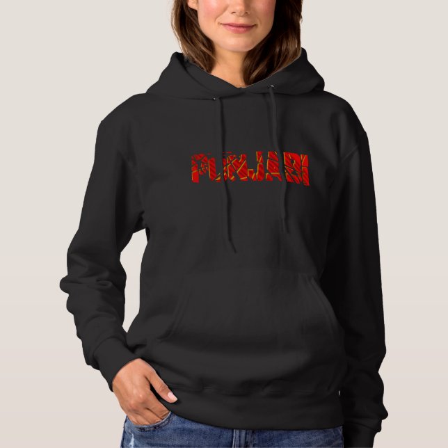 punjabi in red and guld hoodie t-shirt design (Framsida)