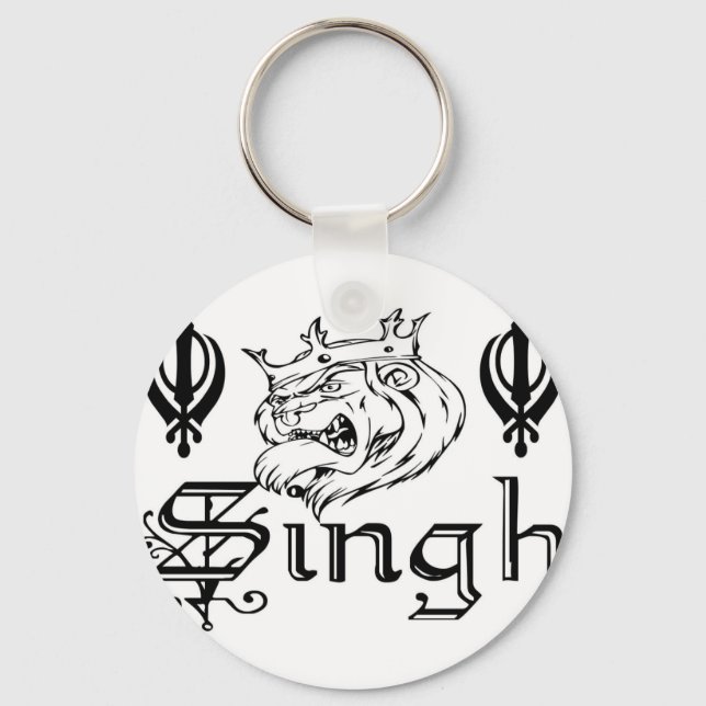 Punjabi Khanda Sikh Khalsa Merchandise Nyckelring (Framsida)