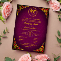 Punjabi Sikh Bröllop Anand Karaj Golden