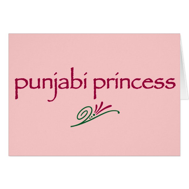 PunjabiPrincess Hälsningskort (Framsidan Horizontal)