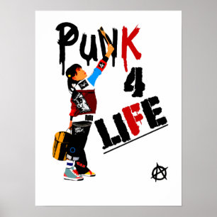 Punk affisch för 4 liv