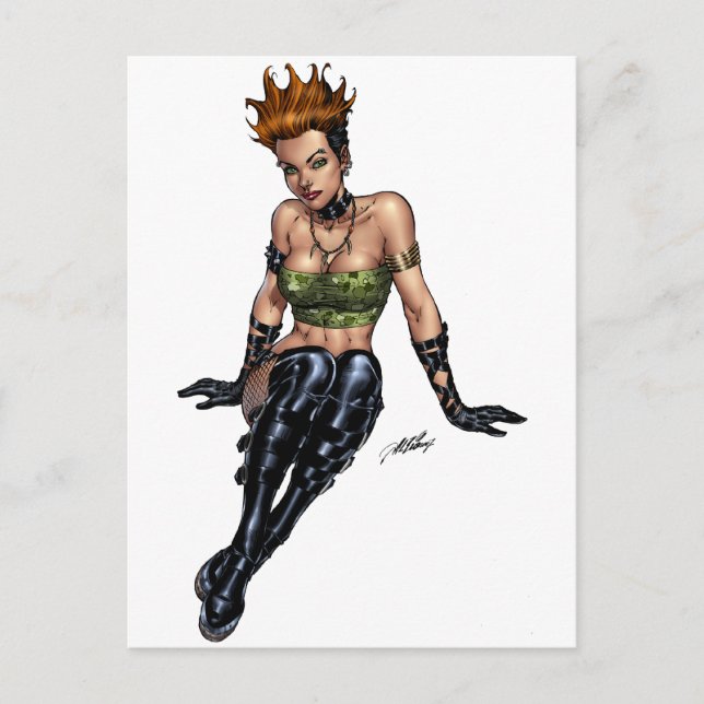 Punk Alternative Girl vid Al Rio Vykort (Framsida)