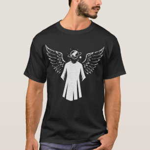 Punk Angel Vingar Black T Shirt