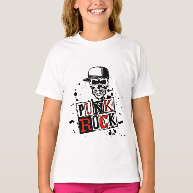 Punk är inte död: Den råa skallen  T Shirt (Framsida)