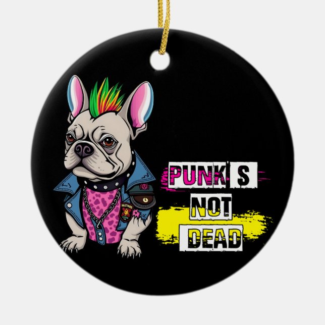 Punk är inte död julgransprydnad keramik (Framsidan)