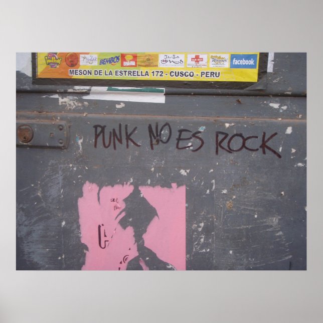 Punk är inte Sten - Graffiti Poster (Framsidan)