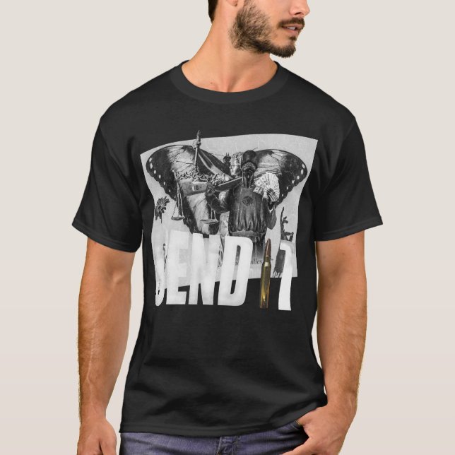 Punk Black Justice Reberig T Shirt (Framsida)