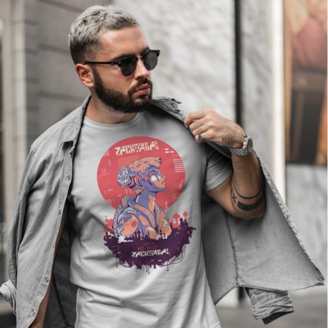 Punk Boy Sci Fi Cyber Urban T Shirt (Skapare uppladdad)